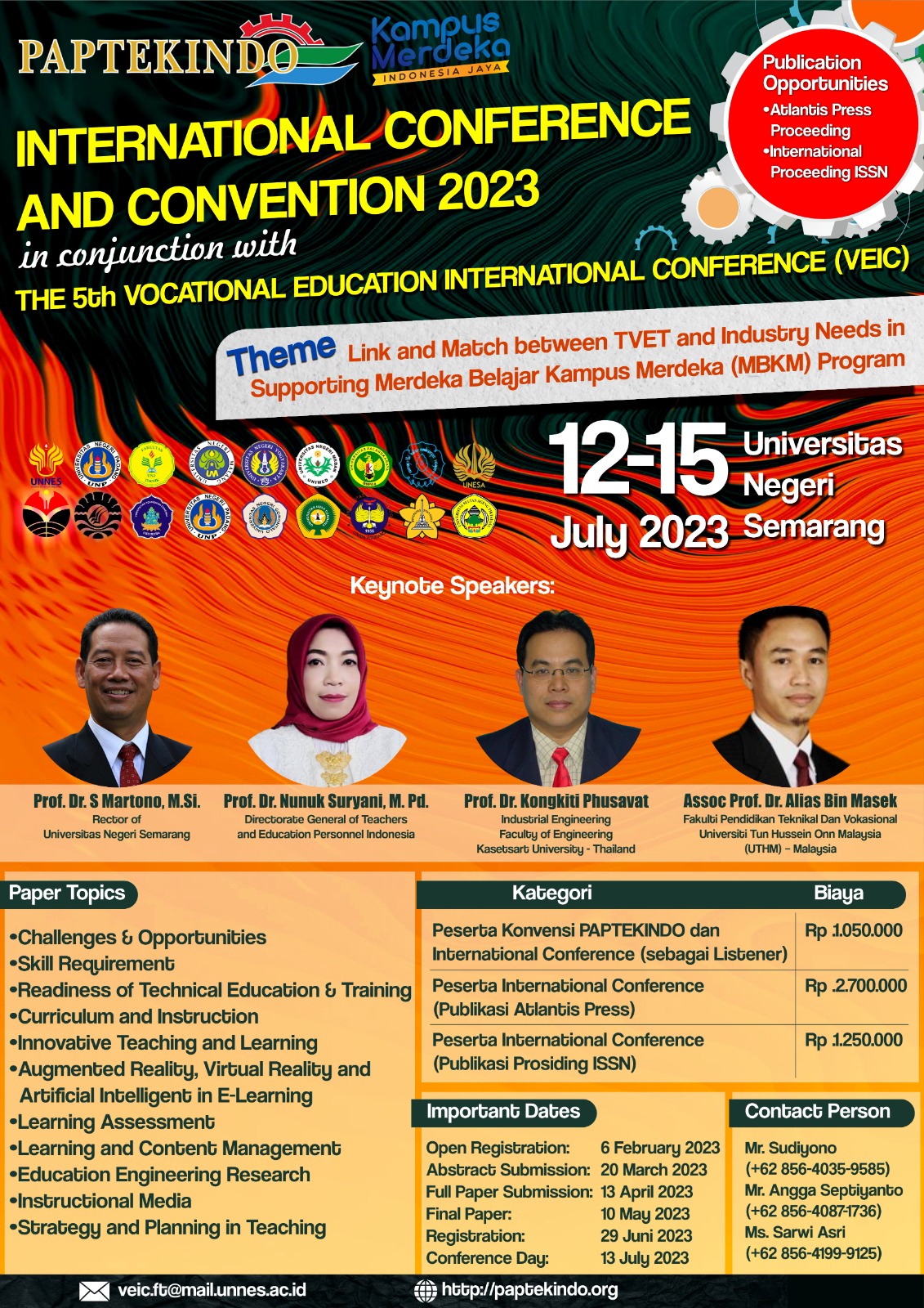 Informasi Paptekindo International Conference and Convention 2023